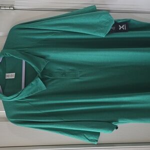 XERSION BRAND MEN'S BIG AND TALL GREEN SHORT SLEEVES POLO SHIRT SIZE 4XL